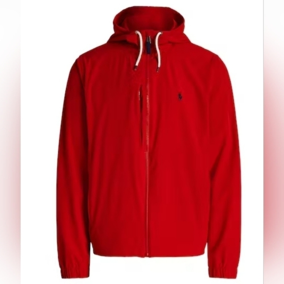 POLO RALPH LAUREN PACKABLE HOODED MEN'S JACKET size xl red - Picture 1 of 8
